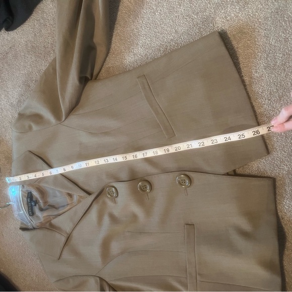 Lafayette 148 Tan Beige Wool Blazer 14 Large Button Down - Picture 8 of 11